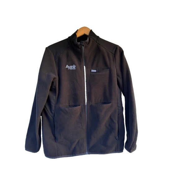 Figs Other - Sz L Mens FIGS - Aya - On-Shift Fleece Jacket Black Full Zip Nurse Medical Scrub